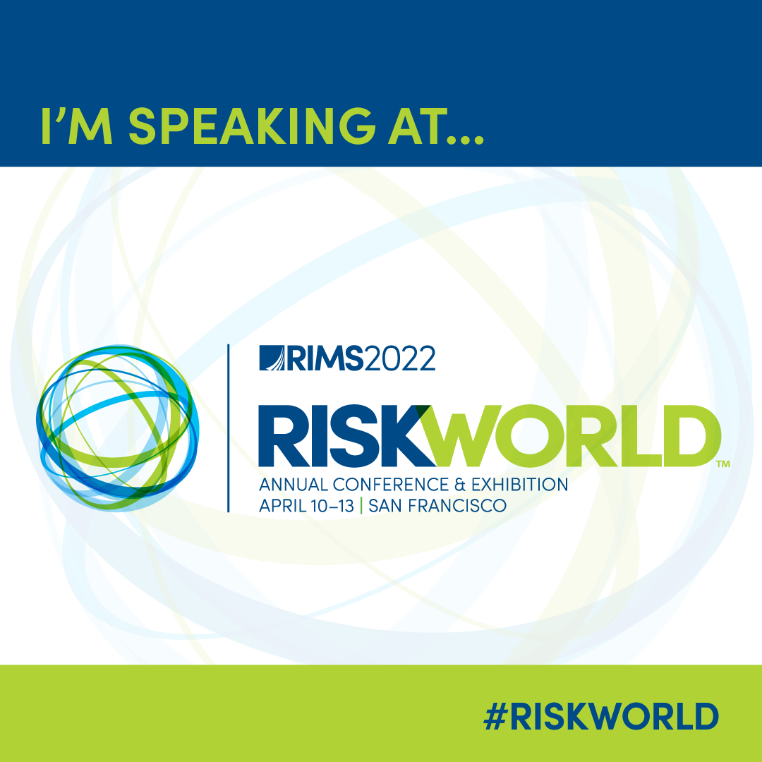 I'm speaking at RISKWORLD